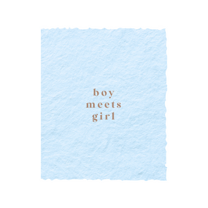 Boy Meets Girl | Wedding Anniversary Greeting Card