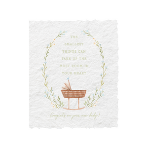 Congrats on your new baby | Bassinet Greeting Card