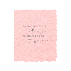 Best qualities of you both | Baby Greeting Card