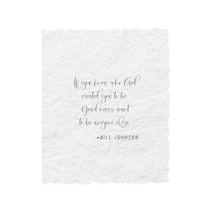 God Created You To Be | Religious Christian Greeting Card