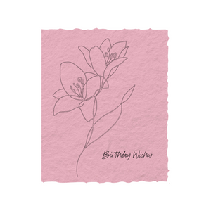 Birthday Wishes | Flower Bouquet Letterpress Greeting Card