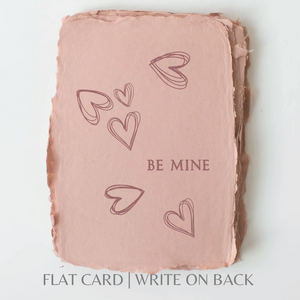 Box Set "Be Mine." Love Valentines Flat Greeting Card