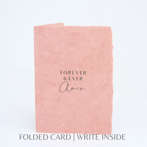Forever + Ever. Amen | Religious Wedding Greeting Card