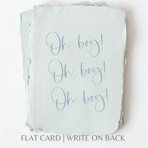 Oh Boy | Baby Shower Greeting Card
