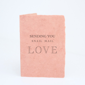 "Snail Mail LOVE" Friendship Folded Greeting Card