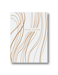 "Better Together"  Abstract Sympathy Flat Greeting Card