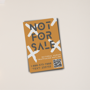 "Not For Sale" 3" Anti-Human Trafficking Vinyl Sticker