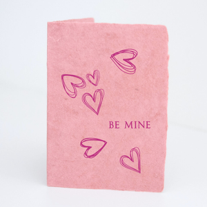 "Be Mine." Love Greeting Folded Greeting Card